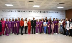 Çanakkale'de sezaryen oranı düşük olan hastanenin çalışanları ödüllendirildi