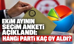 Ekim ayının seçim anketi açıklandı: Hangi parti kaç oy aldı?