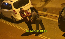 Esenyurt'ta kadından sokak ortasında erkeğe dayak!