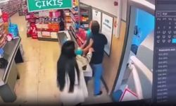Gaziantep’te markette kadın kasiyere saldırı! Dehşet anları kamerada