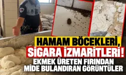Hamam böcekleri, sigara izmaritleri! Ekmek üreten fırından mide bulandıran görüntüler