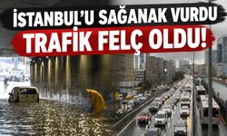 İstanbul'u sağanak vurdu! Yollar göle döndü, trafik felç oldu