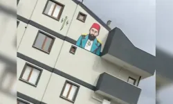 Kocaeli’de apartman duvarına II. Abdülhamid portresi çizildi