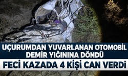 Çankırı'da otomobilin uçuruma yuvarlandığı feci kazada 4 kişi öldü!
