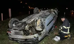 Zonguldak-Ankara yolunda otomobil takla attı: 2 kişi yaralandı
