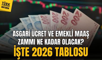 2026 maaş artışları belli oldu! Asgari ücret ve emekli maaş zammı ne kadar olacak?