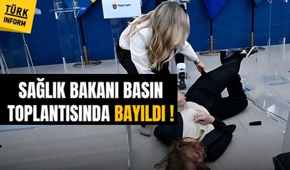 Sağlık Bakanı basın toplantısında bayıldı!