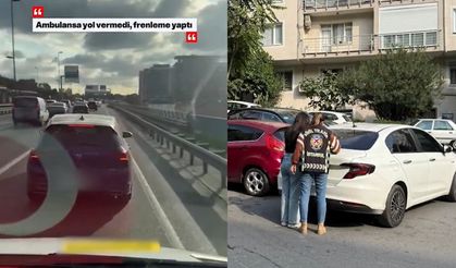 Bakan Yerlikaya duyurdu: Ambulansa yol vermeyen sürücü yakalandı!