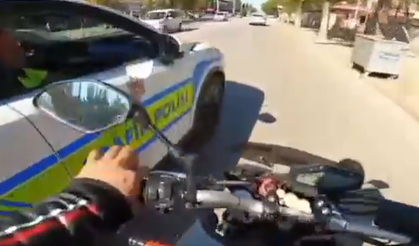 Gaziantep’te film gibi kovalamaca: Dur ihtarına uymayan motosikletli kaza yaparak yakalandı!
