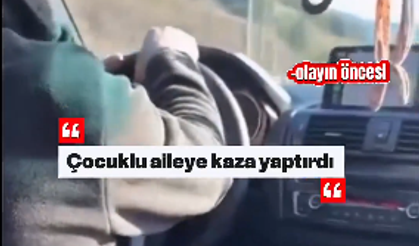 Kocaeli’de trafikte dehşet anları: Çocuklu aileyi kaza yaptırdı
