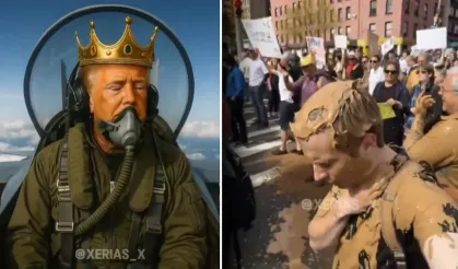 ‘Krallara Hayır’ diyen protestoculara Trump’tan ‘dışkılı video’ yanıtı