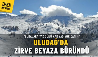 Uludağ’da beyaz sürpriz: Sezonun ilk karı lapa lapa yağdı!
