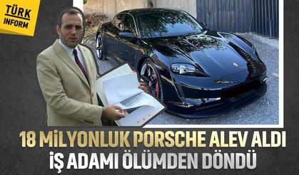 Elektrikli kabus: 18 milyonluk Porsche alev aldı, iş adamı ölümden döndü