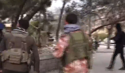 Suriye'de canlı yayında çatışma anları!