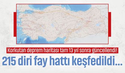 Korkutan deprem haritası tam 13 yıl sonra güncellendi! 215 diri fay hattı keşfedildi...