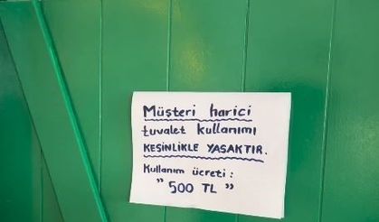 Akyaka'da sosyal medyayı sallayan tuvalet yazısı: "Giriş 500 TL"