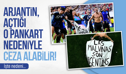 Arjantin, açtığı o pankart nedeniyle ceza alabilir! İşte nedeni...