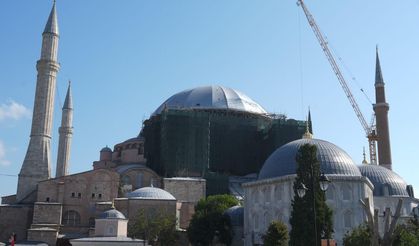 Ayasofya’nın kubbesinde yeni restorasyon aşaması