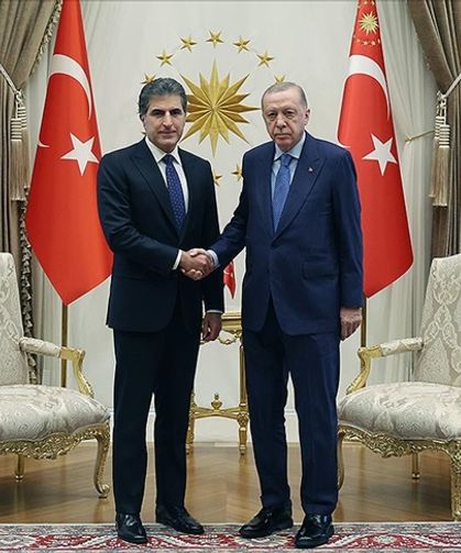 Cumhurbaşkanı Erdoğan, IKBY Başkanı Barzani'yi kabul etti