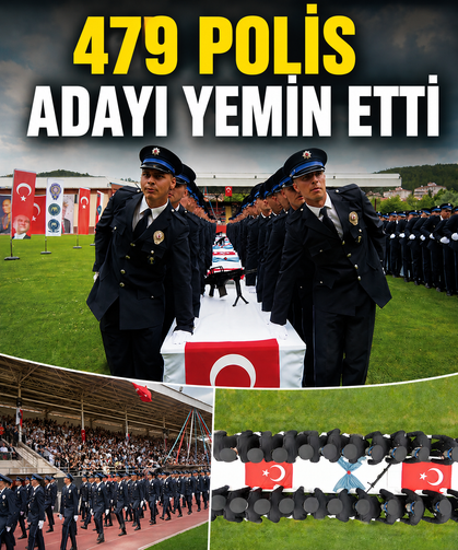 Kastamonu'da mezuniyet coşkusu: 479 polis adayı yemin etti