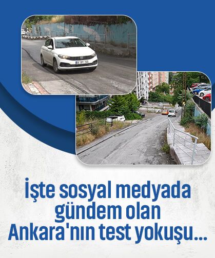 Ankara'da araçların çıkamadığı yokuş Türkiye'de gündem oldu!