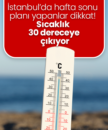 İstanbul’da hafta sonu planı yapanlar dikkat! Sıcaklık 30 dereceye çıkıyor