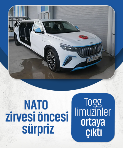 NATO zirvesi öncesi sürpriz: Togg limuzinler ortaya çıktı!