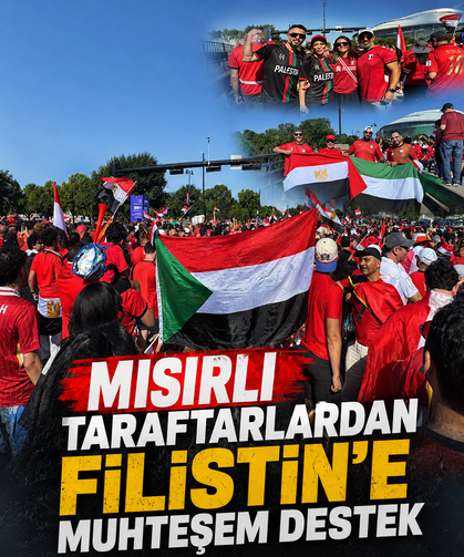 Mısırlı taraftarlardan Filistin'e muhteşem destek