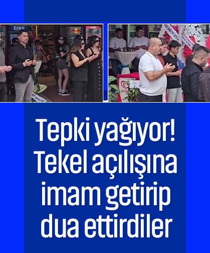 Tepki yağıyor! Tekel açılışına imam getirip dua ettirdiler