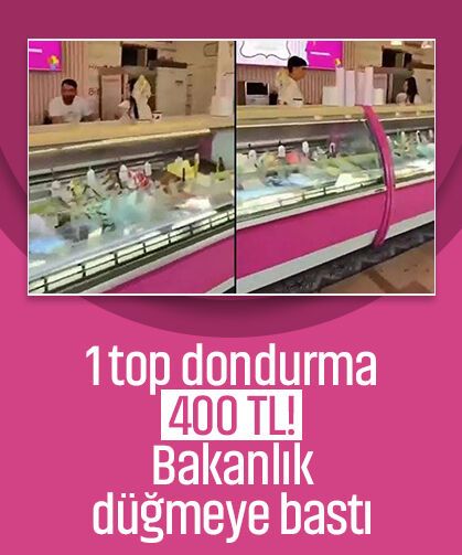 Bodrum'da 1 top dondurmayı 400 TL'ye satan işletme için Ticaret Bakanlığı düğmeye bastı!