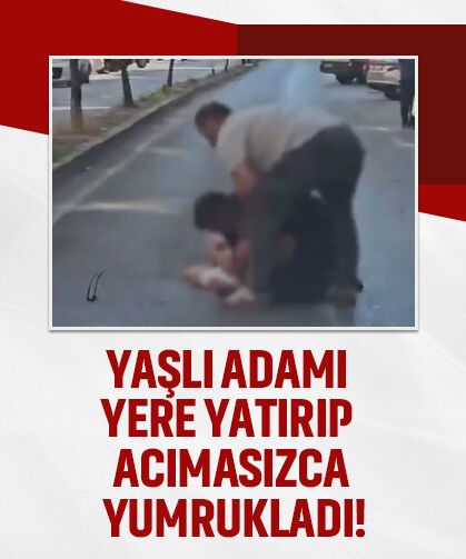 Samsun'da dehşet anları: Yaşlı adamı yete yatırıp acımasızca yumrukladı!