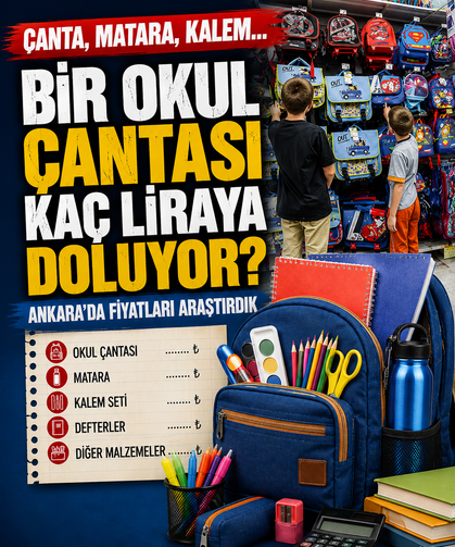 Çanta, matara, kalem... Bir okul çantası kaç liraya doluyor? Ankara'da fiyatları araştırdık