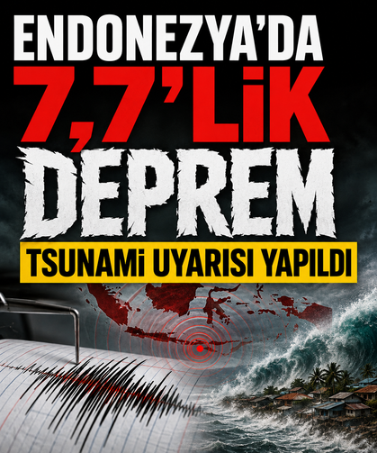 Endonezya'da 7,7'lik deprem: Tsunami uyarısı yapıldı