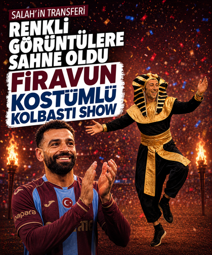 Salah'ın transferi renkli görüntülere sahne oldu: Firavun kostümlü kolbastı show