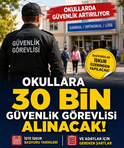 Okullara 30 bin güvenlik görevlisi alınacak! İŞKUR başvuruları ne zaman başlayacak, şartlar belli oldu mu?