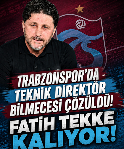 Trabzonspor’da teknik direktör bilmecesi çözüldü! Fatih Tekke kalıyor