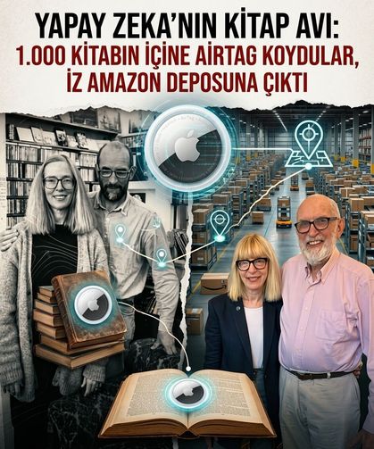 Yapay zekanın kitap avı: 1.000 kitabın içine AirTag koydular, iz Amazon deposuna çıktı