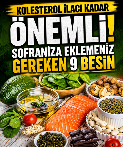 Kolesterol ilacı kadar önemli! Sofranıza eklemeniz gereken 9 besin