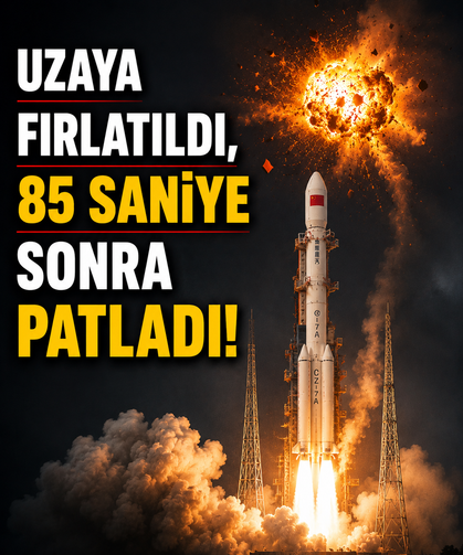 Uzaya fırlatıldı, 85 saniye sonra patladı!