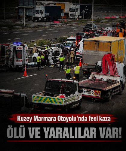 Kuzey Marmara Otoyolu'nda korkunç kaza! 1'i çocuk 3 kişi hayatını kaybetti