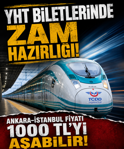 YHT biletlerinde zam hazırlığı! Ankara-İstanbul fiyatı 1000 TL’yi aşabilir