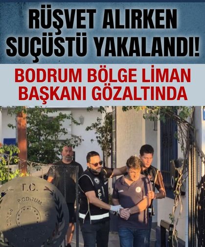 Rüşvet alırken suçüstü yakalandı! Bodrum Bölge Liman Başkanı gözaltına alındı