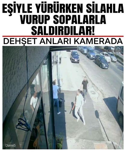 Eşiyle yürürken silahla vurup sopalarla saldırdılar! Bursa’da dehşet anları kamerada