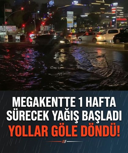 İstanbul’da beklenen sağanak başladı! Yollar göle döndü