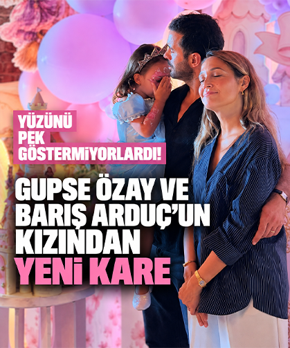 Yüzünü pek göstermiyorlardı! Gupse Özay ve Barış Arduç’un kızından yeni kare