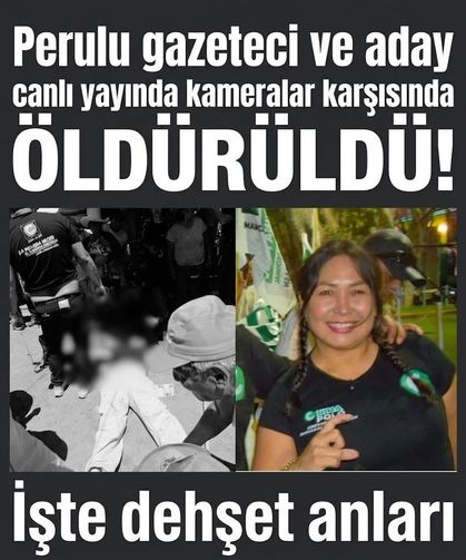 Perulu gazeteci ve aday Susy Aponte canlı yayında öldürüldü! Yolsuzlukları ifşa ediyordu