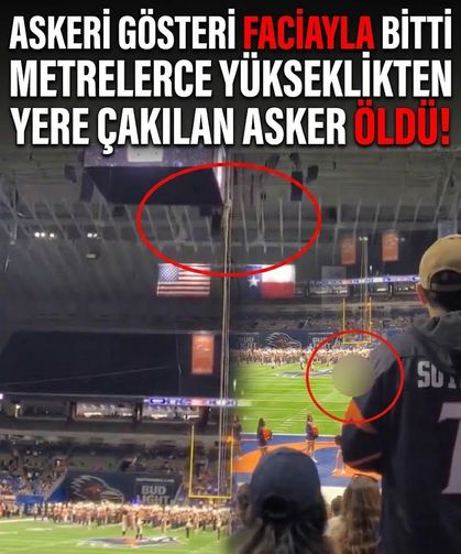 ABD'de gösteri faciayla bitti! Metrelerce yükseklikten yere çakılan asker öldü