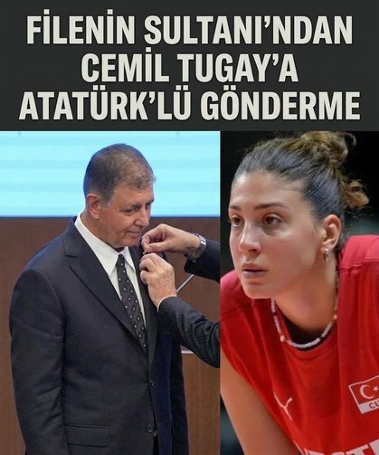 Filenin Sultanı İlkin Aydın'dan Cemil Tugay'a Atatürk'lü gönderme