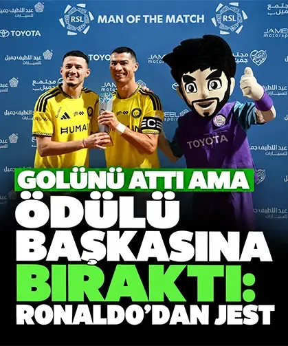 Golünü attı ama ödülü başkasına bıraktı: Ronaldo'dan jest