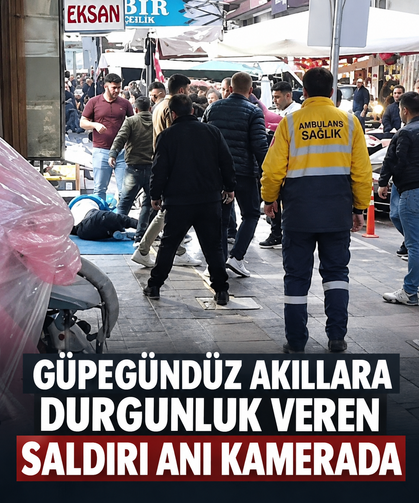 Kentin göbeğinde güpegündüz akıllara durgunluk veren saldırı kamerada: Sopa ve demir çubuklarla darbettiler
